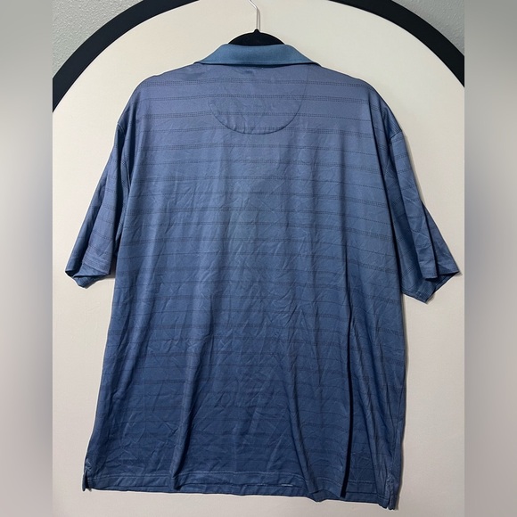 Callaway Polo Shirt Men's Sz XXL Blue Striped Golf Performance Opti Dri LIKE NEW - Picture 2 of 4